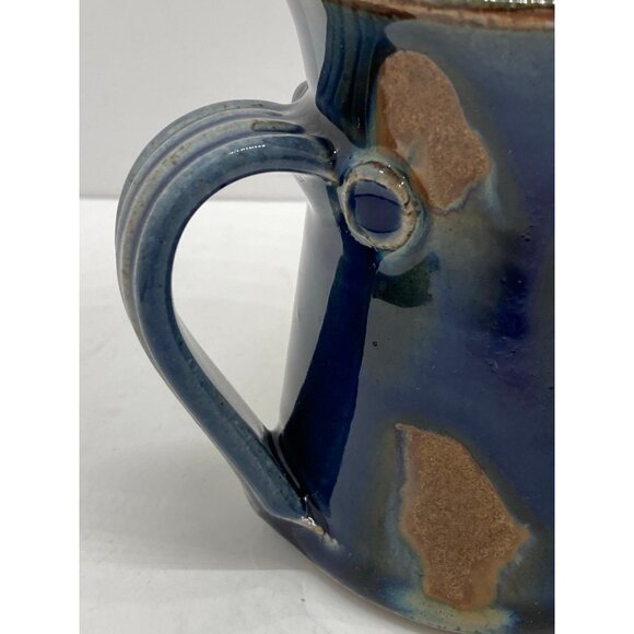 Lannock Pottery Navy Blue and Brown Mug - Picture 5 of 10